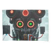 ロボット3白色標準枕ケースのペア 枕カバー (正面左)