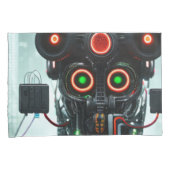 ロボット3白色標準枕ケースのペア 枕カバー (正面右)