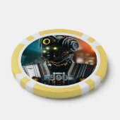 ロボット3黄色500ストライプのトランプのポーカーチップ ポーカーチップ (シングル)