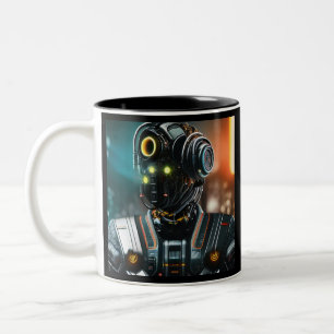 ロボット3黒二音マグカップ ツートーンマグカップ