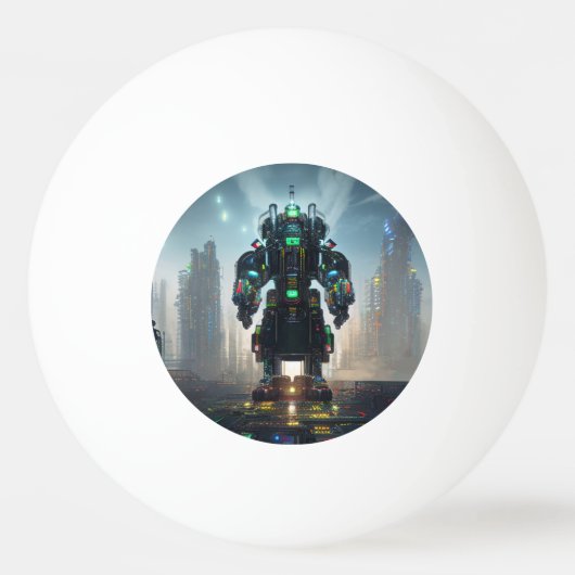 ロボット4の1つ星ピンポンボール 卓球ボール (正面)