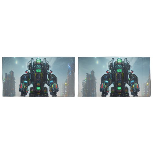 ロボット4キング枕ケース2面ペア 枕カバー (正面-セット)