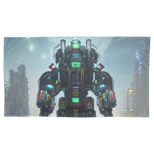 ロボット4キング枕ケース2面ペア 枕カバー (正面左)