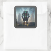 ロボット4角ステッカー スクエアシール (バッグ)