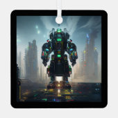 ロボット4角形金属オーナメント メタルオーナメント (裏面)