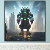ロボット4 キャンバスプリント (インサイチュ (ウッドフロア))