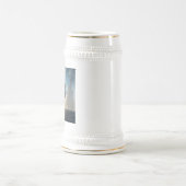 ロボット4 白いスタイン ゴールドトリム ビールジョッキ (中央)