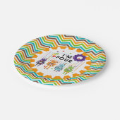 ロボット4th誕生日紙プレート ペーパープレート (アングル)