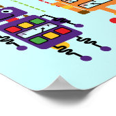 ロボット4th誕生日Tシャツとギフト ポスター (角)