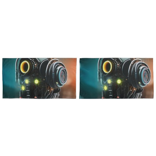 ロボット5グレーキング枕カバー対 枕カバー (正面-セット)