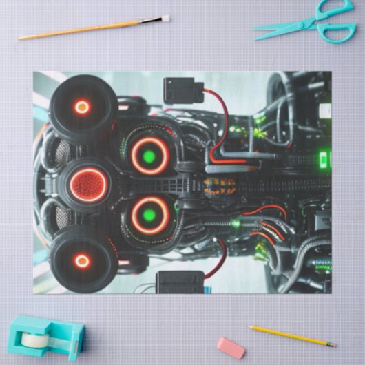 ロボット5ティッシュペーパー 薄葉紙 (クラフト)