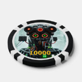 ロボット5ブラック金ゴールド10000ストライプのトランプのポーカーチップ ポーカーチップ (シングル)