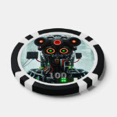 ロボット5ブラック100ストライプのトランプのポーカーチップ ポーカーチップ (シングル)