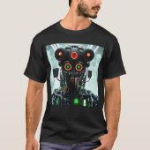 ロボット5人黒Tシャツ Tシャツ (正面)