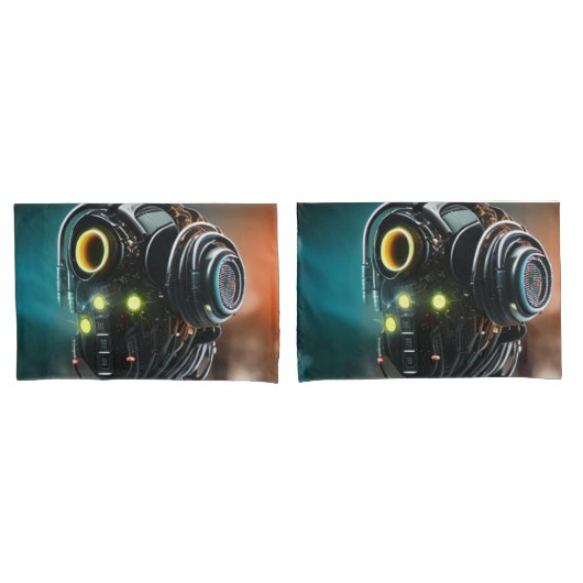 ロボット5灰色の標準枕カバーのペア 枕カバー (フロントセット)