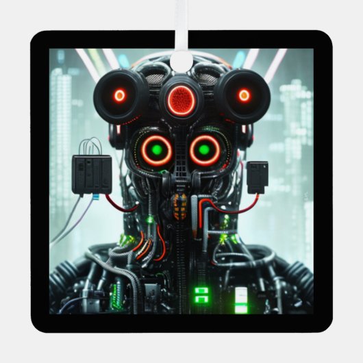 ロボット5角金属オーナメント メタルオーナメント (正面)