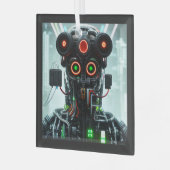 ロボット5 スクエア ガラスオーナメント (正面左)