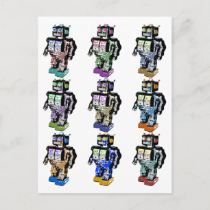 ロボット9色 ポストカード