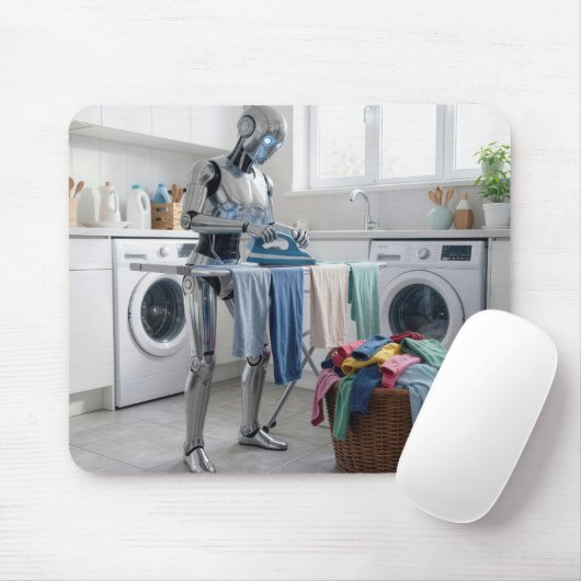 ロボット アイロンがけ マウスパッド (マウス)