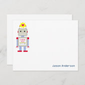 ロボット、カードをメモしてありがとう サンキューカード (正面/裏面)