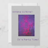 ロボット サイエンス パーティー招待状 招待状 (正面)