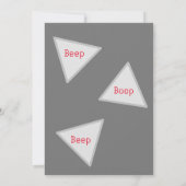 ロボット サイエンス パーティー招待状 招待状 (裏面)