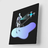 ロボット スクエア壁時計 (傾斜)