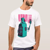 ロボット バーコード グラフィティ Tシャツ (正面)