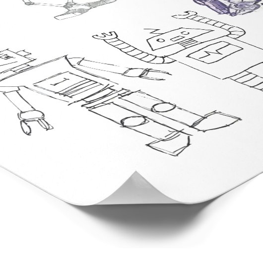 ロボット ポスター (角)