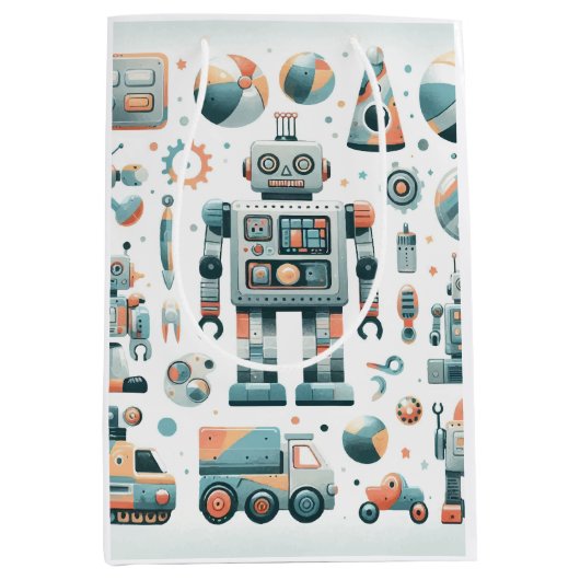 ロボット ミディアムペーパーバッグ (正面)