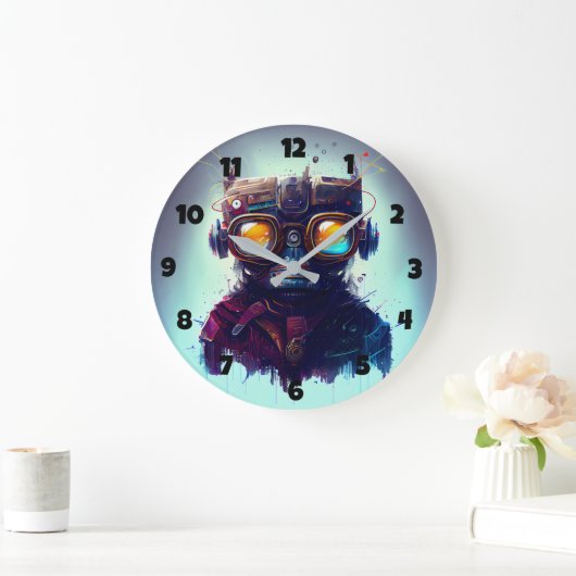 ロボット ラージ壁時計 (ホーム)