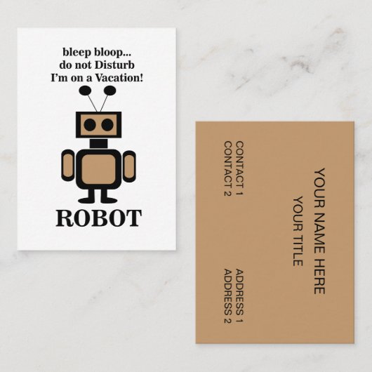 ロボット ロボット工学 おもしろい 名刺 (正面/裏面)