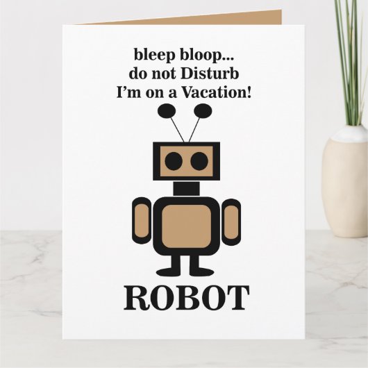 ロボット ロボティクス テクノロジー ユーモア カード (正面)