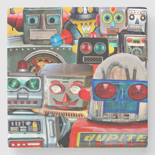 ロボット、ヴィンテージロボット ストーンコースター (正面)