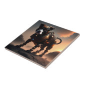 ロボット(犬)スタッフォードブルテリア、セラミックタイル タイル (側面)