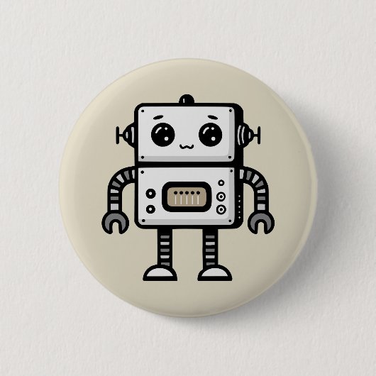 ロボット 缶バッジ (正面)