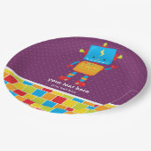 ロボット*背景色の選択 ペーパープレート (アングル)