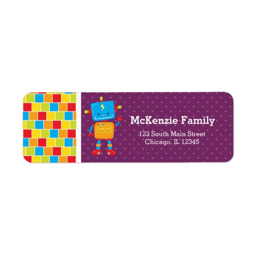 ロボット*背景色の選択 ラベル (正面)