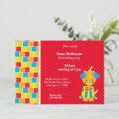 ロボット*背景色の選択 招待状 (スタンド正面)