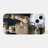 ロボット iPhone 15ケース (裏面横)