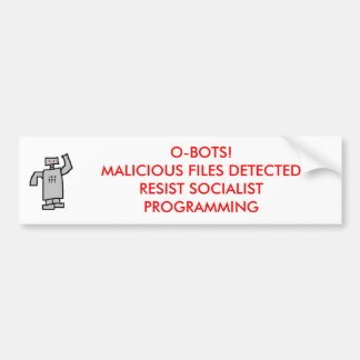 ロボット、O-BOTS! 検出される悪意のあるファイル バンパーステッカー