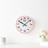 ロボットABCクロックbyジェリー狩り ラウンド壁時計 (ホーム)