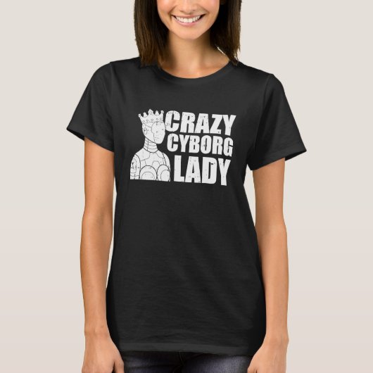 ロボットCyborg人工知能Aiロボット Tシャツ (正面)