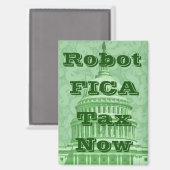 ロボットFICA税は今 マグネット (正面/裏面)