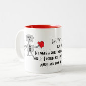 ロボットI愛お父さんのマグ ツートーンマグカップ (正面左)