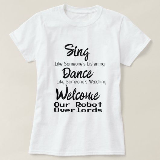 ロボットTシャツを大目に Tシャツ (デザイン正面)