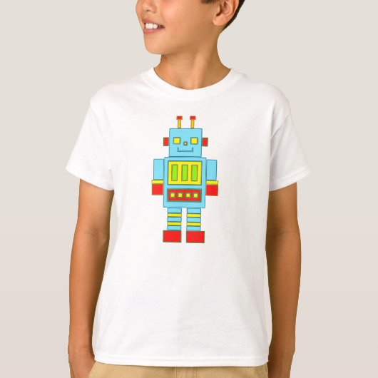 ロボットTシャツ(青) Tシャツ (正面)