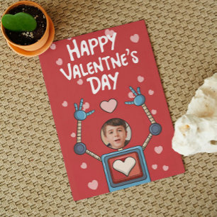 ロボットValentines日写真教室ホリデーカード シーズンカード