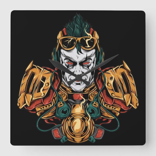 ロボッ日本のト スクエア壁時計 (正面)