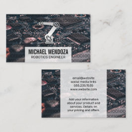 ロボティクスアーム | バイナリコード | CPU回路基板 名刺